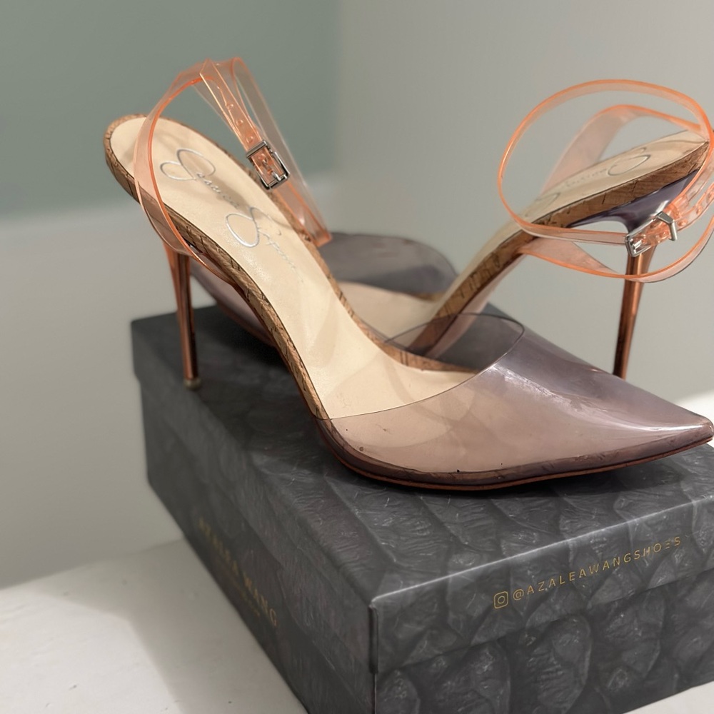 Size 12 Jessica Simpson clear heel